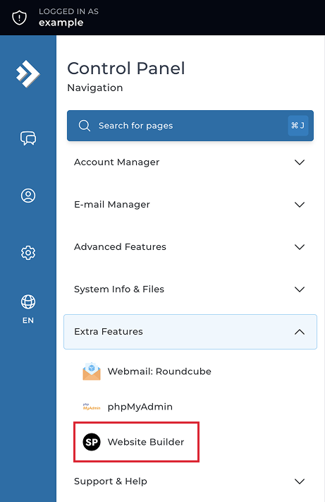 DirectAdmin login as user