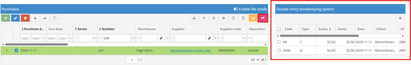 Imported stock entries in Warehouse module