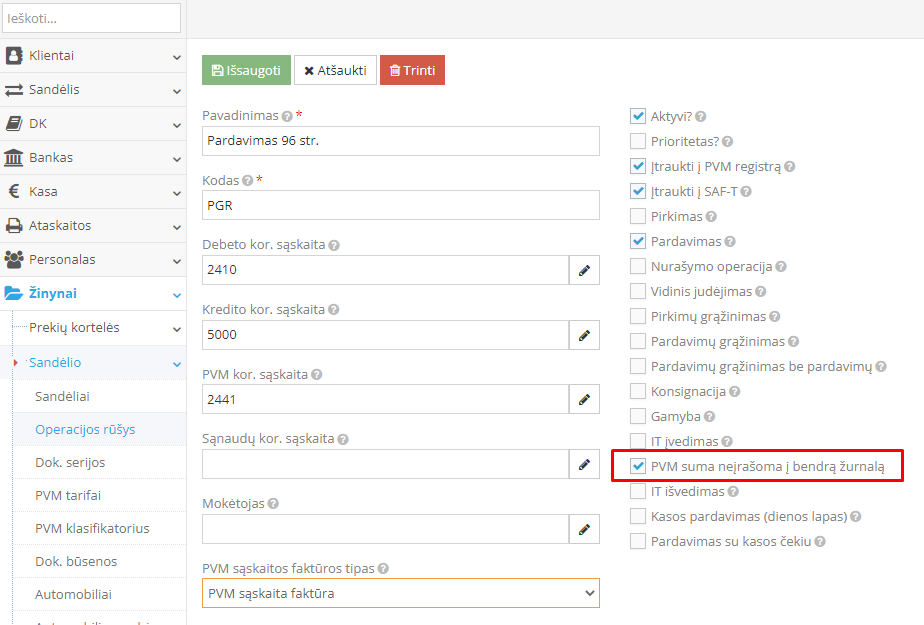 PVM sąskaitos išrašymas pagal 96 straipsnį