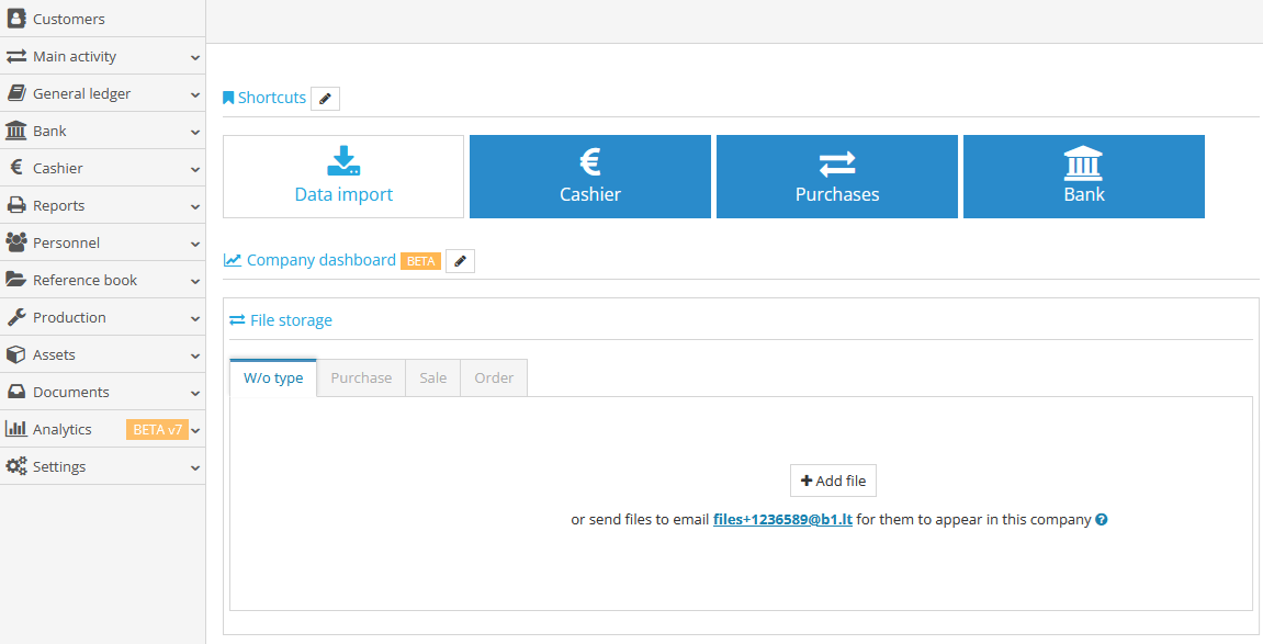 Selecting a document for upload to File Store