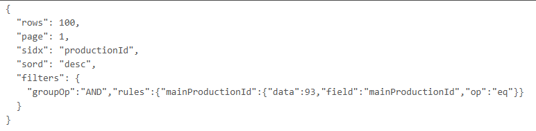 Пример создания записи продукта через API