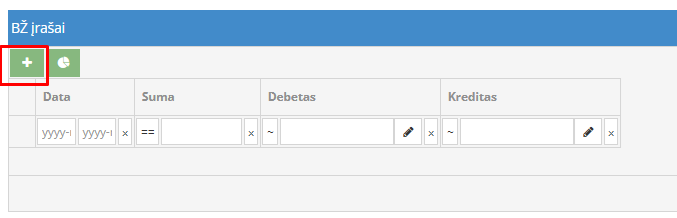 Draudimo įrašo įvedimas į bendrą žurnalą