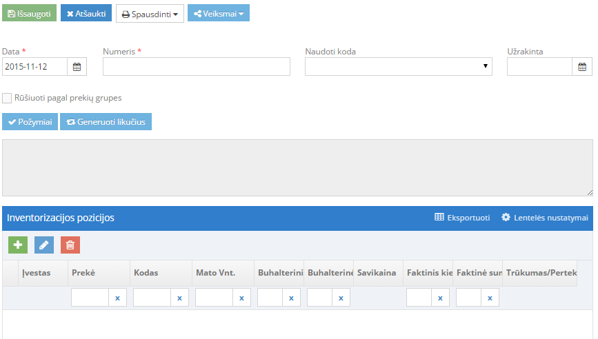 Site.pro apskaita inventorizacija