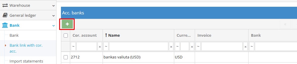 Linking bank settlement account with corresponding accounts