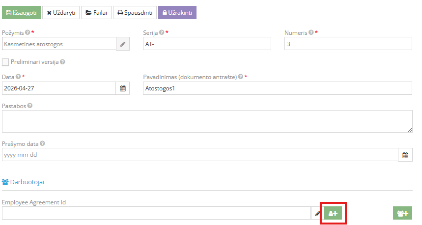 Parenkamas naujas darbuotojas