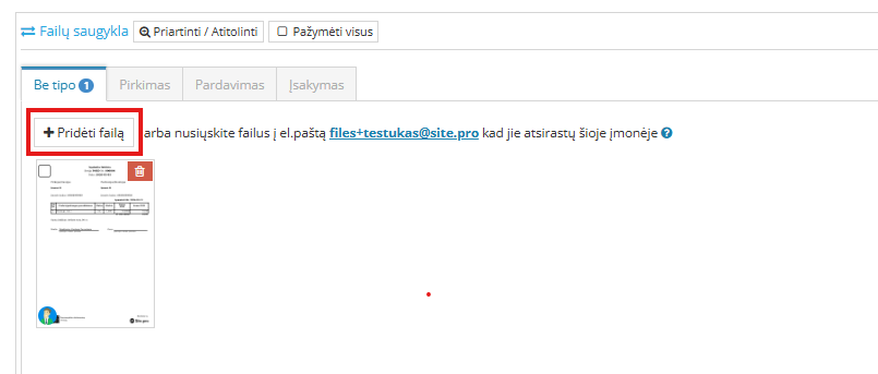 Kaip pridėti dokumentą į failų saugyklą ir kas tai gali atlikti? - Site.pro