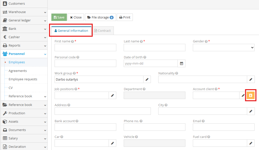 How to add a new employee and create an employment contract? - Site.pro