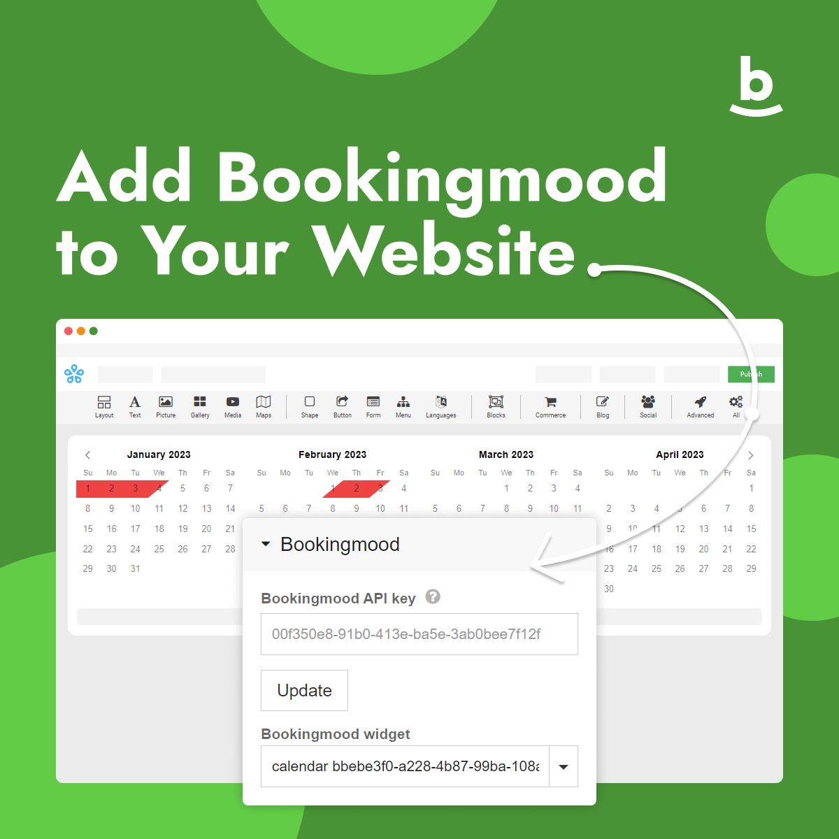 Facebook banner for Bookingmood integration Facebook banner for Bookingmood integration