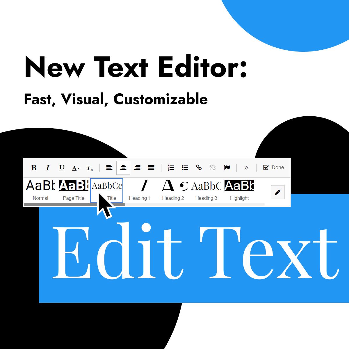 Rich text editor interface preview Rich text editor interface preview