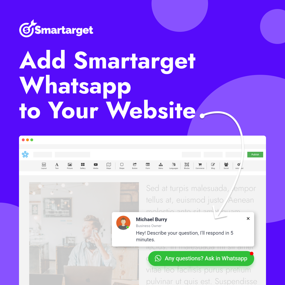 Добавление Smartarget Whatsapp на ваш сайт