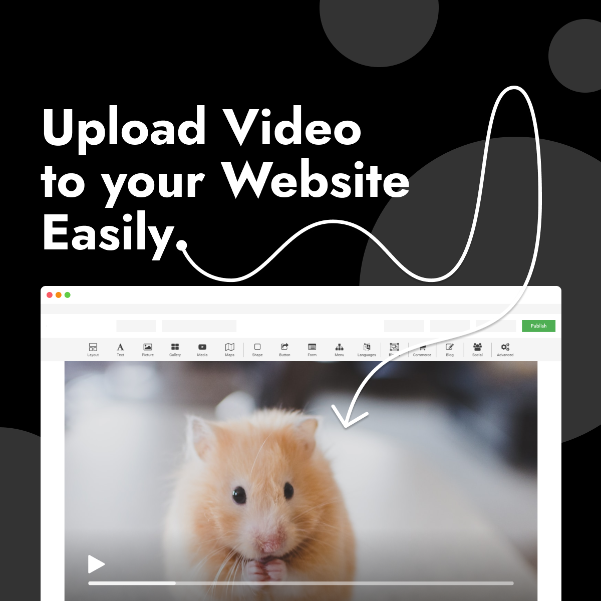 Uploading a video to your website using the site builder