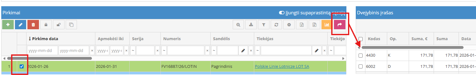 Dvejybinio įrašo peržiūra