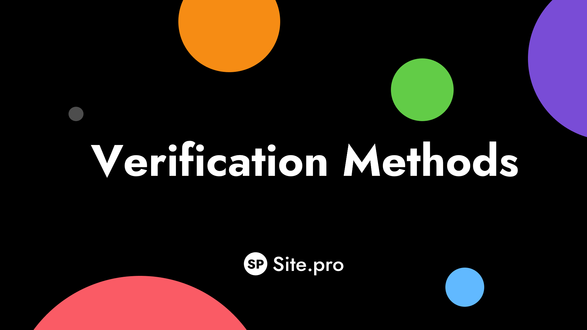 3.13. Verification Methods - Site.pro