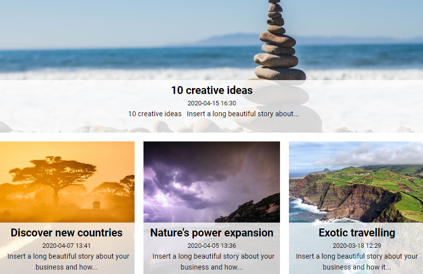 Blog adding process preview screenshot