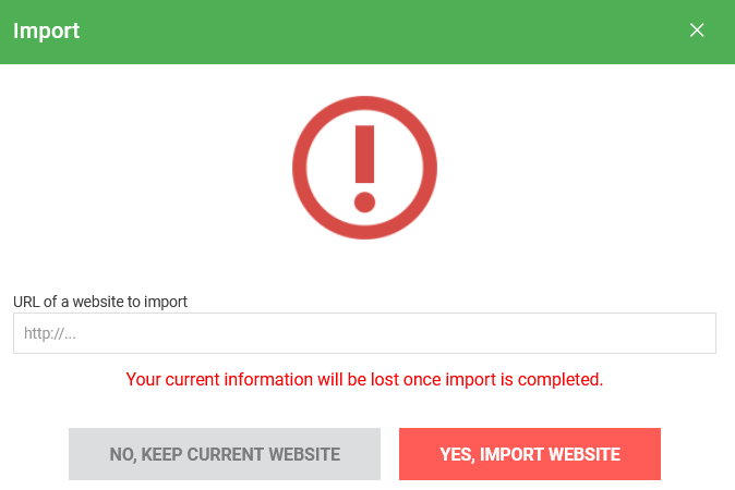 Import Website How to import website? - Site.pro